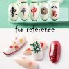 6 Sheets Poker Patterned Nail Stickers Self-Adhesive DIY Nail Art Decals Nail Decals