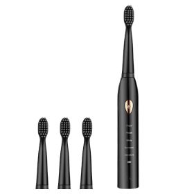 Explosive Ultrasonic Soft Fur Base Charging Waterproof Electric (Color: BLACK)