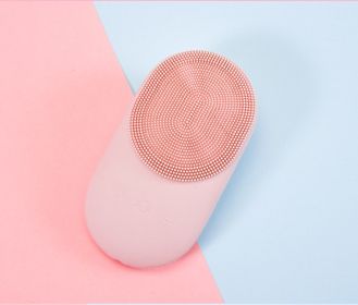 Electric facial cleansing instrument ultrasonic beauty instrument (Color: PINK)