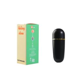 Oil Suction Cleaning Pore Reduction Face Cleaning Massager Oil Suction Wheel (Color: BLACK)