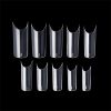 1 Box 100 Pieces Half Cover C-shape Coffin Nail Tip Artificial Fingernails