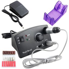 1 Set Nail polisher electric polisher nail electric polisher nail polisher nail polish remover 30000 turns (Color: BLACK)