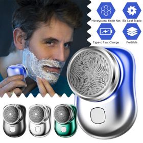 Electric Razor for Men,MINI-SHAVE PORTABLE ELECTRIC SHAVER US (Color: green)